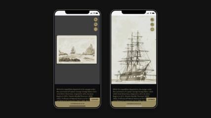 Examples of high-resolution IIIF images from the platform displayed on mobile devices