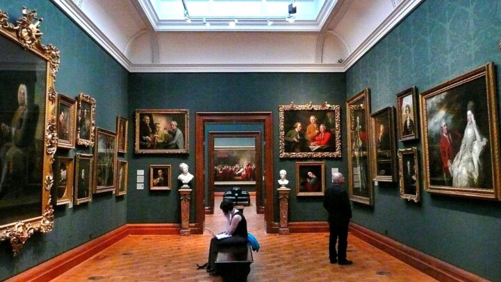 Photograph of one of the galleries in the National Portrait Gallery, London