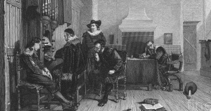 Detail from a 17th century engraving of composer Jan Pieterszoon Sweelinck playing the organ